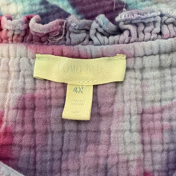 Hand dyed cotton gauze boho top - Picture 5 of 5